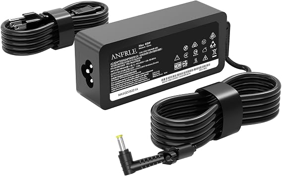 65W Charger for Acer Aspire E5 E5-575 E5-575G E5-576 E5-576G E5-573G | E5-571G, E5-572G, E5-574G, E5-571, E5-572, E5-573, E5-471G, E5-472G Laptop