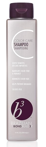 B3 Brazilian Bondbuilder Color Care Shampoo For Color-Treated Hair Gently Cleanses, Prevents Color Loss and Fade - Sulfate-Free 12oz.