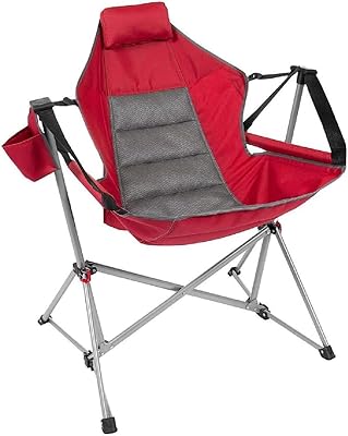Members Mark Swing Chair Lounger Jester Red, 37.8 In x 27.2 In x 44.1 In
