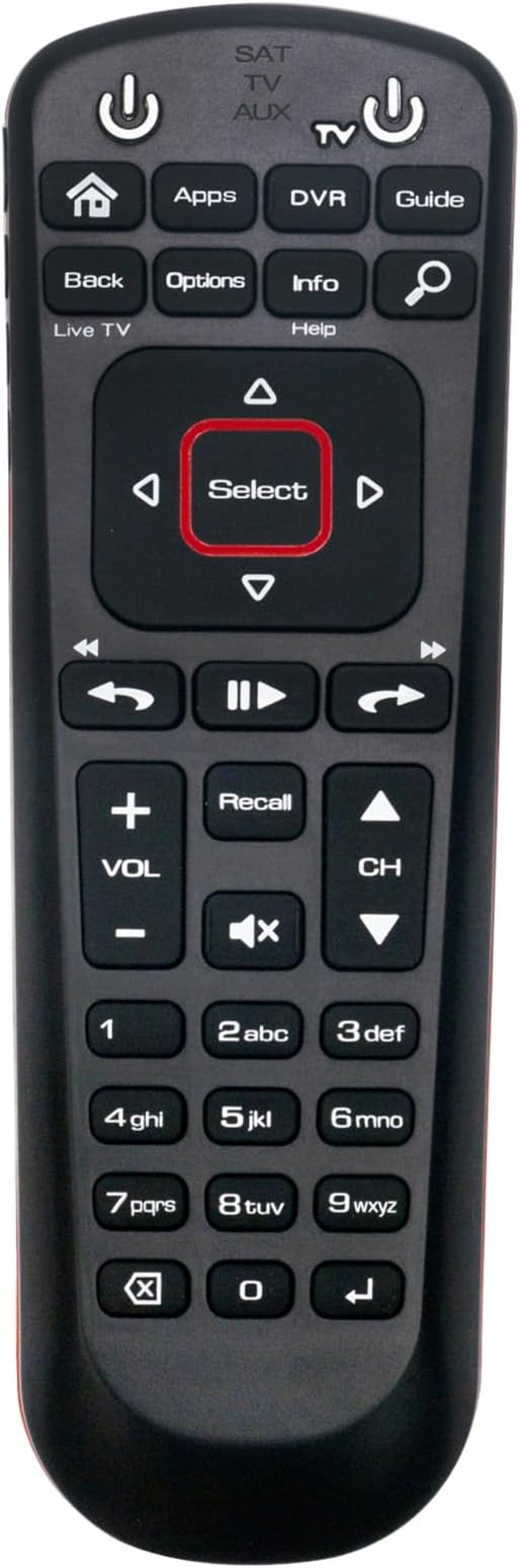 Replacement Remote Control fit for Dish 52.0 Network Satellite Receiver