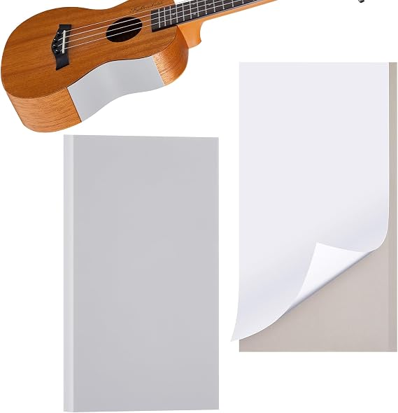 2 Pcs Guitar Non Slip Pad Keep Guitar from Sliding Accessories Self Adhesive Silicone Pads Aid for Beginners Keep Your Instrument in Place, Light Gray