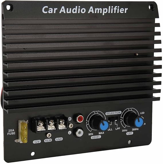 Subwoofer Amplifier, 12V 300W Mono High Power Bass Subwoofer Amp, Ultra Thin Exposed Type Car Amplifier Board for Car Audio