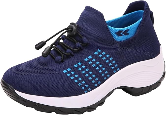 Orthopedic Sneakers Breathable Women Walking Shoes Slip On Trainers Comfortwear Cushion Shoes Anti-Slip and Wear-Resistant Outdoor Running Shoes for Women