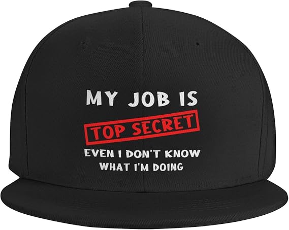 Baseball Cap My Job is Top Secrets Even I Don't Know What I'm Doing Vintage Adjustable Sports Hats Outdoor Caps Black
