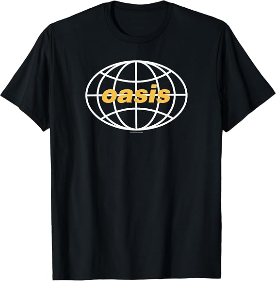 Oasis All Around The World 1997 Black T-Shirt