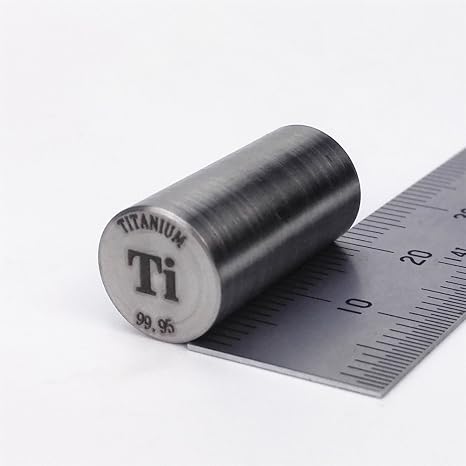 Pure Titanium Metal Rod 99.95% 7grams 10 diameterx20mm Length Element Ti Sample