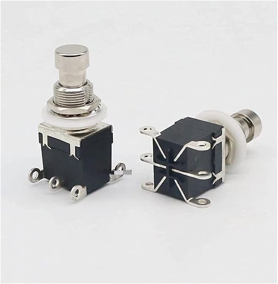 Power Switch Button Effect Device Foot Switch DPDT, Momentary Without Lock, 6 Foot Nail Button Switch(with Lock)