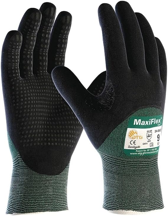PIP Armorlite 56-3175/L Blue/White Nitrile Chemical-Resistant Gloves, Rough Finish, 10.8in, 0.9mm, Large (Per Dozen)