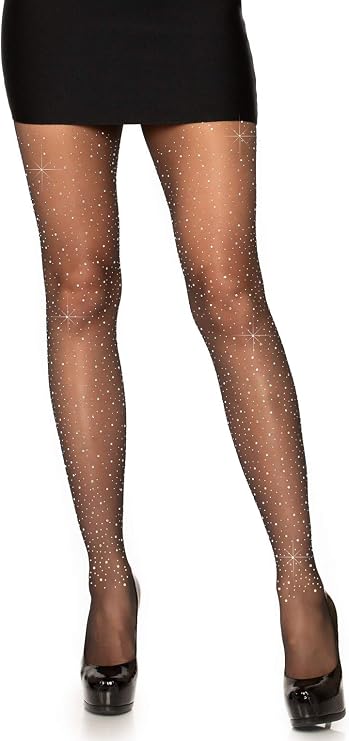 Leg Avenue Women's Spandex Sheer Rhinestone Pantyhose