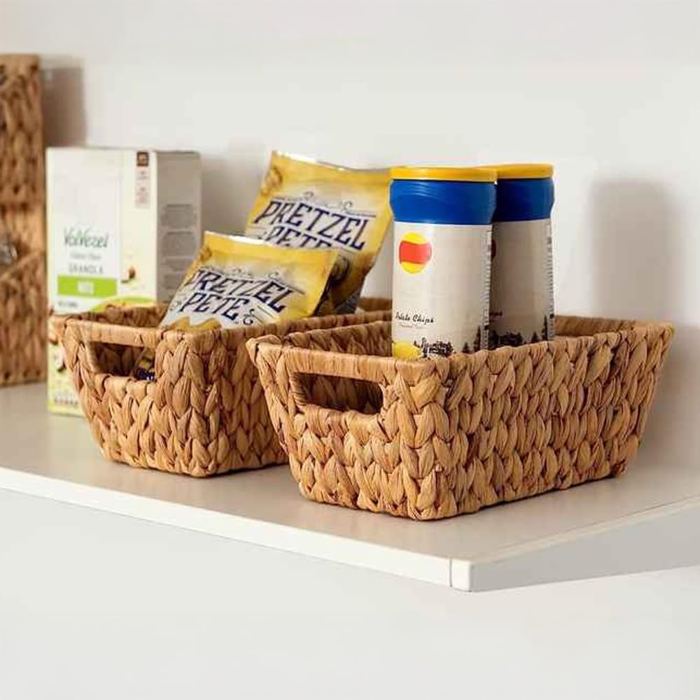 Deconox Handmade Wire Mesh Rectangular Decorative Basket, Wire Mesh Rectangular Decorative Tray with 3 Model Options 30  2212cm SMALL