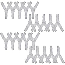 plastic 3/16" Y shape 3 way barbed connector for air hose, water pipe pp polypropylene barb fitting. (Pack of 20 pcs)