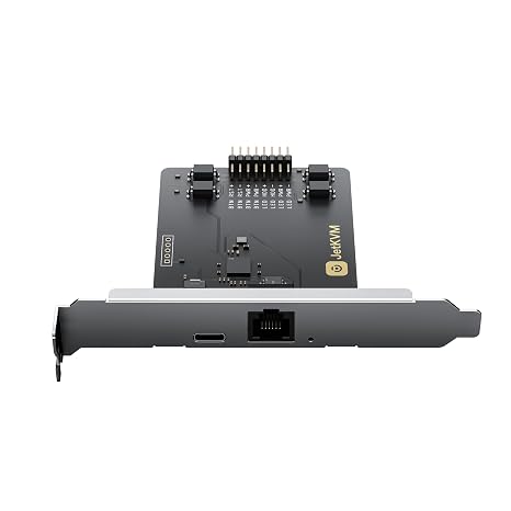 JetKVM Open-Source IP KVM Remote Control Jet KVM Over IP, Ultra-Low Latency Touchscreen Compatible with Mac/Windows/Linux, for Home Offices Data Centers Server Management (ATX Extension Board)
