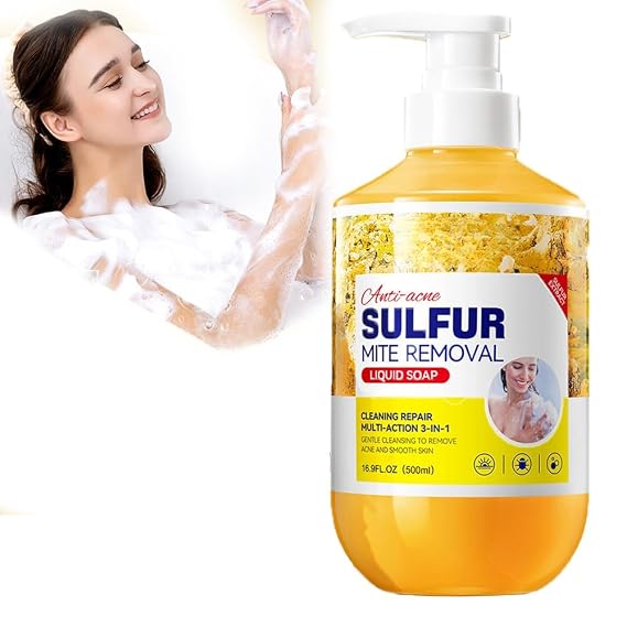 Generic Purifying Sulfur Body Wash Cleanser: Purify, Clarify, and Refresh-Deep Cleansing for a Clear & Moisturizes Skin,Enjoy a Soothing Shower Experience,Gentle Sulfur Soap, Fragrance-Free (1 Pc)