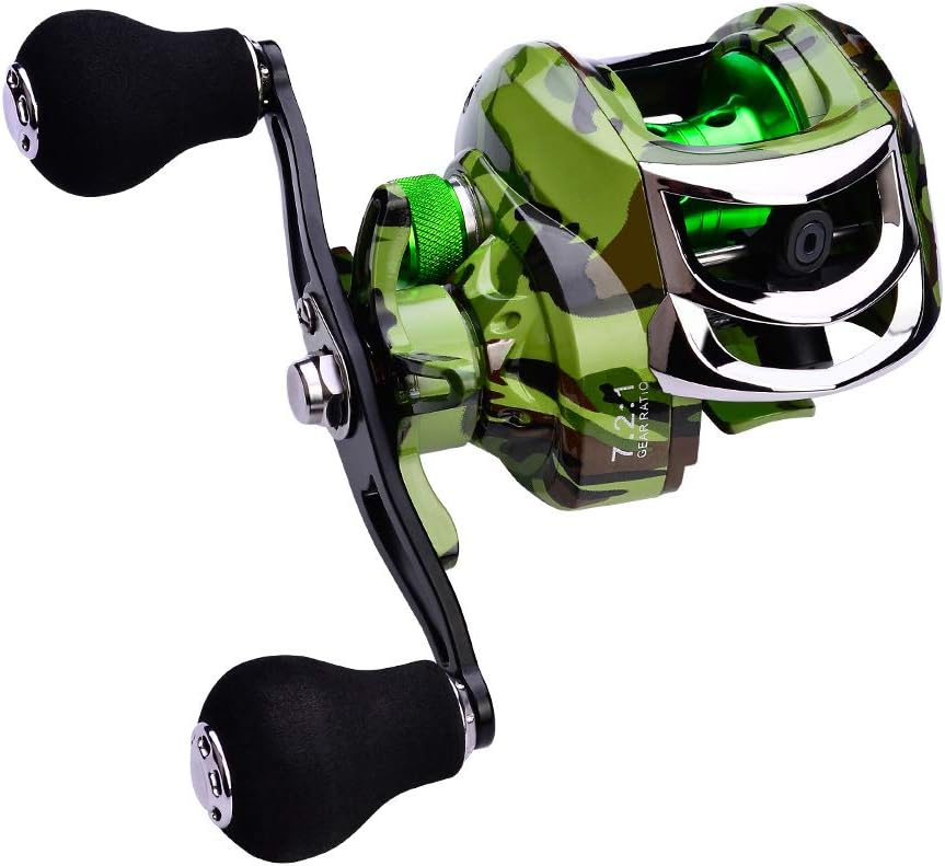Baitcasting Reel, 181 BB Ball Bearing 7.2:1 Portable Fishing Reel Baitcasting Reel LeftRight Hand Fishing Bait Casting Reel