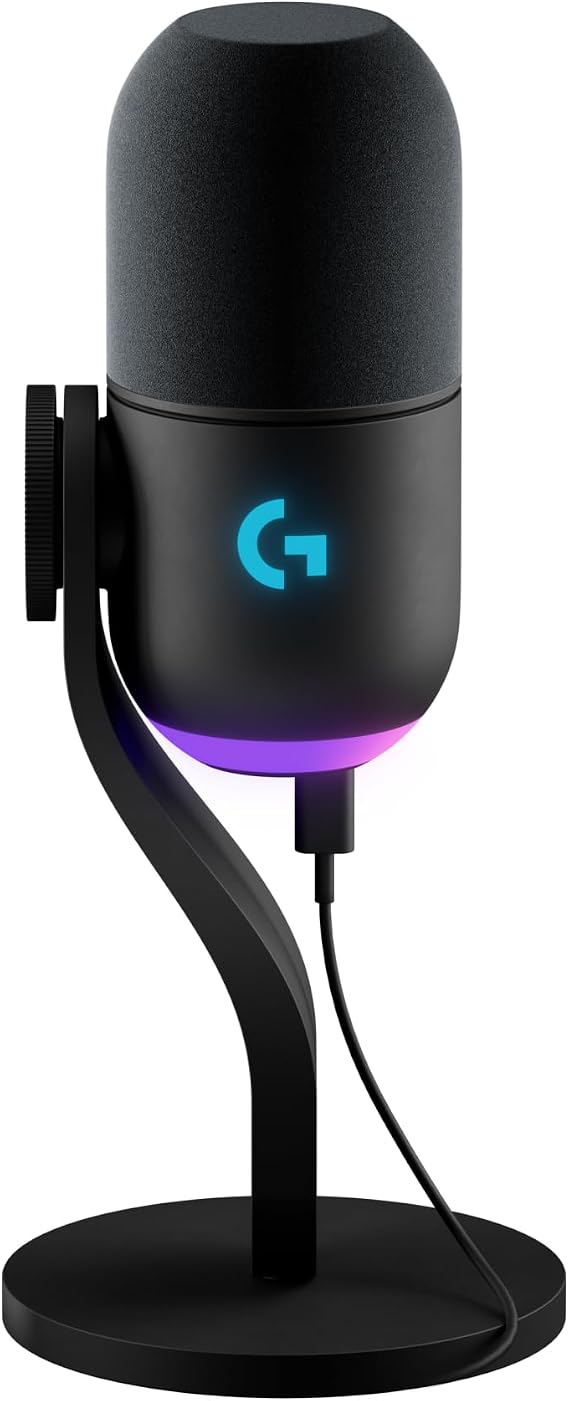 Logitech G Yeti GX Dynamic RGB Gaming/Podcast USB Microphone - Black | LIGHTSYNC, USB mic for streaming, supercardioid, USB plug and play for PC/Mac