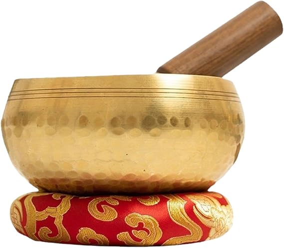 Authentic Tibetan Singing Bowl, Natural Sound Therapies Bowl, Vibrational Sound Therapies, Healing Meditation Sound Bowl for Yoga Meditation, Chakra,