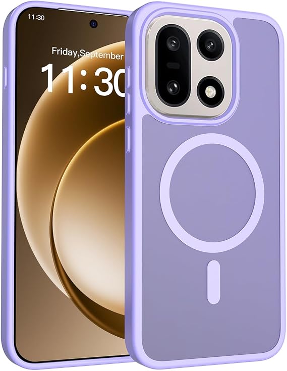 Case for OnePlus 15, Simple and Lightweight PC Protection Cover, Magnetic Function Shockproof Phone Cover for OnePlus 15 Purple