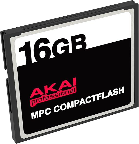 AKAI 16GB CompactFlash CF Memory Card for MPC 500, MPC 1000, and More, Compact Flash Card for Keyboards and Recording Devices - 16 GB