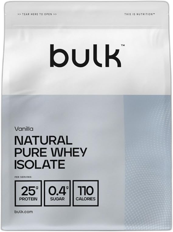 Bulk Natural Pure Whey Protein Isolate, Vanilla, 1 kg