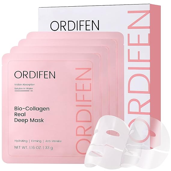 Collagen Night Wrapping Mask for Glowing Skin, Overnight Wrapping Peel Off Facial Mask for Elasticity Hydration (Deep Collagen Hydrating Mask)