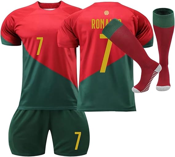 Generic Kids Football Kit 24/25 Home/Away Boy's Soccer Jerseys, Shorts and Socks Set for Boys Youth (2-13 Years)