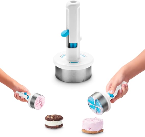 Dreamfarm Icepo Ice Cream Sandwich Scoop | Easy, one-handed gadget for ice cream, gelato and sorbet with high-tensile wires, serves perfect 12 cup portions