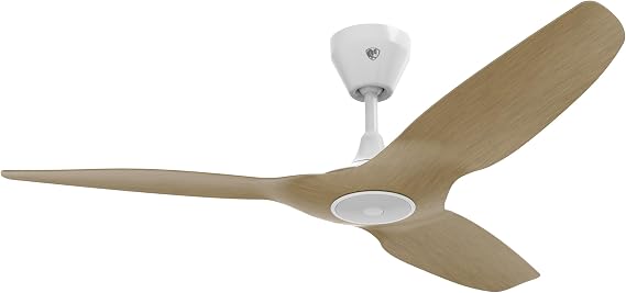 Big Ass Fans Haiku L 52" Smart Ceiling Fan with LED Light, Whisper-Quiet Indoor Ceiling Fan, WiFi App Control, Alexa & Google Compatible, Caramel/White
