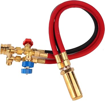 Gas Cutting Torch Assembly for CG1 30 Machine, 3 Valves for Easy Gas Control, Pure Copper Connector, Rubber Hose, Durable and High Performance