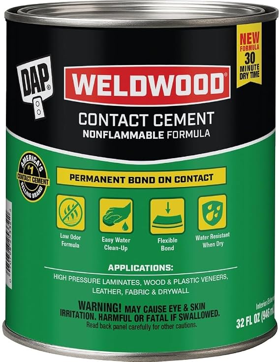 DAP Weldwood Contact Cement Nonflammable, Quart (7079825332)