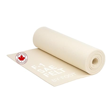 The Felt Store F-1 Industrial Felt 60 Inch Wide x 1 Foot Long x 1 Inch Thick SAE Pressed Felt for Automotive, Construction, Machinery Components