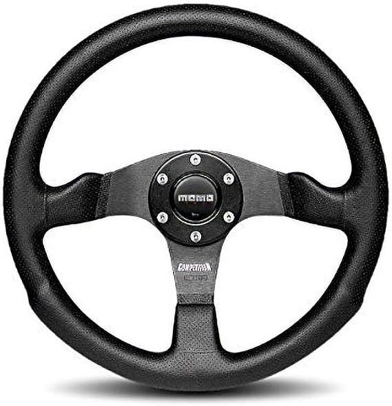 Momo COM35BK0B Competition 350 mm Leather Steering Wheel,Black