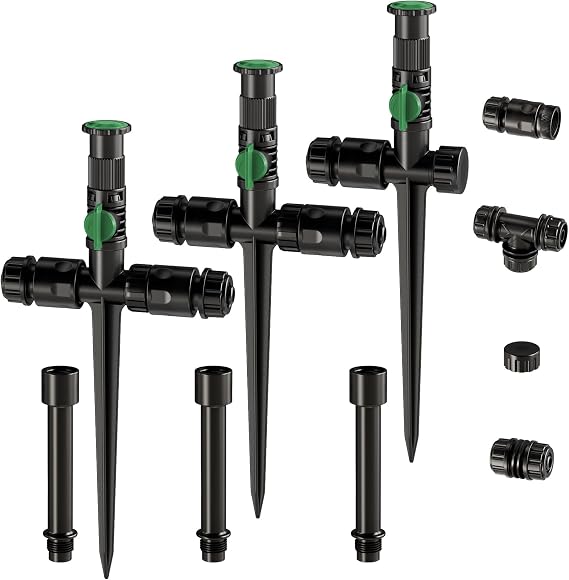 Multi-Adjustable Above Ground DIY Irrigation Sprinkler System