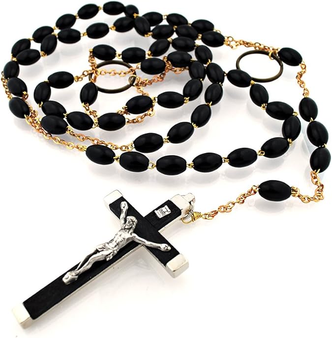 Archabbey Rosaries Large Benedictine Monks Rosary with Black Wood Beads