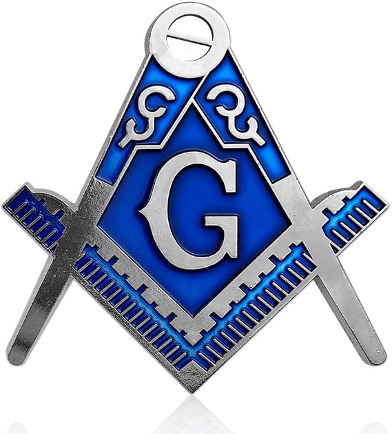 Masonic Square & Compass Car Metal Auto Emblem