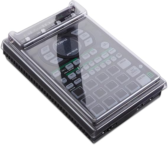 Decksaver Cover for Roland SP-404 - Super-Durable Polycarbonate Protective lid in Smoked Clear Colour, Made in The UK - The Producers' Choice for Unbeatable Protection