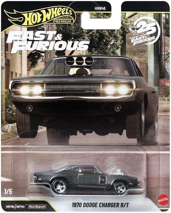 HOT WHEELS Premium Series 25.Yıl Özel Fast & Furious 1970 Dodge Charger R/T HNW46 - JHW74