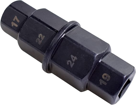 Motorcycle Front Wheel Axle Hex Spindle Driver Socket Tool 17/19/22/24mm, Motorcycles Allen Axle Sockets 3/8 inch Square Drive