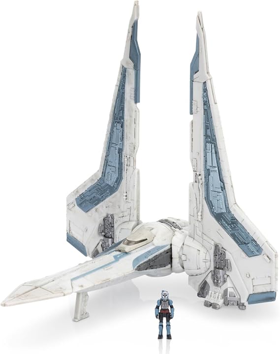 Star Wars Micro Galaxy Squadron Bokathan's Gauntlet Fighter Armada Edition - 5" vehicle with rotating wings and 1" micro figure accessories