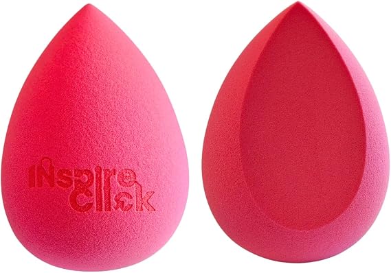 Makeup Sponge Set Beauty Blender Sponges for Foundation Liquid Cream & Powder Latex-Free Face Makeup Sponge Puff Soft Tear Drop Blender for Blending Smooth Even Flawless Finish Pink & Orange