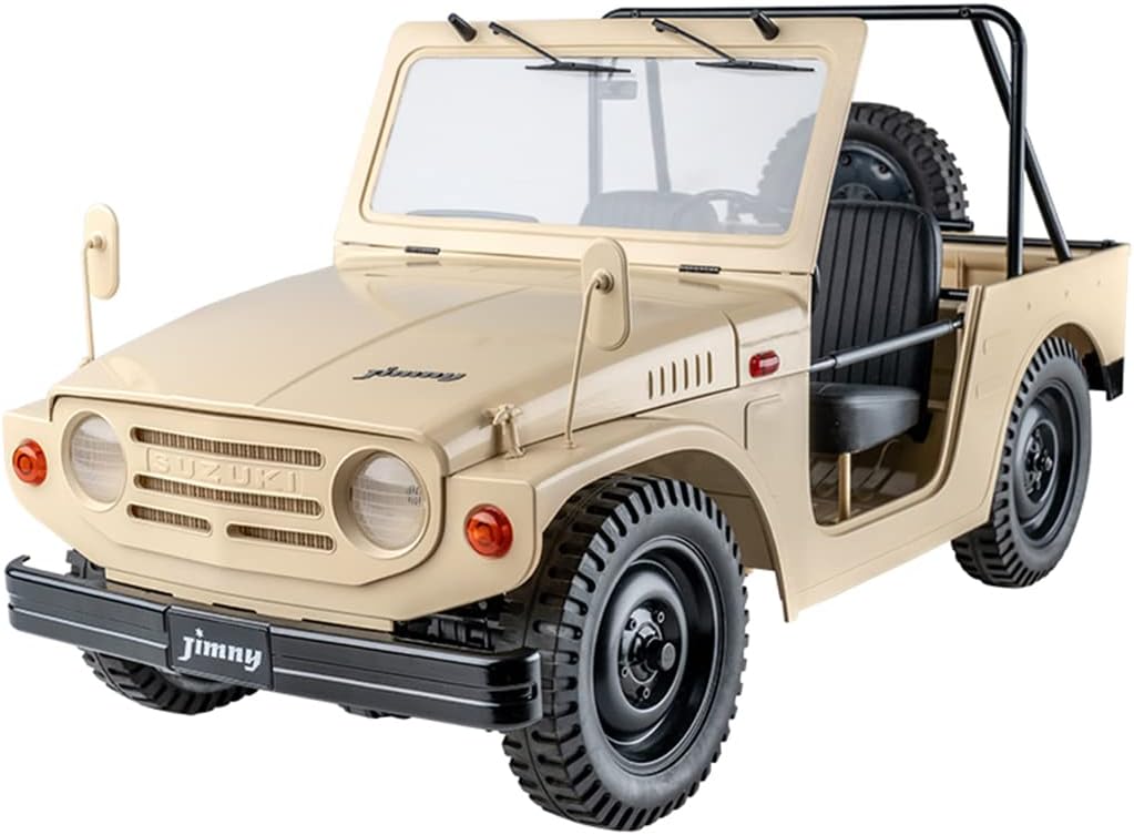 YBEST FMS 16 Scale Suzuki Jimny Car Model, 2.4Ghz Off-Road Waterproof Vehicle, High Speed 15KMH All Terrains 4WD Drive Off-Road Climbing Car with Light RC Collection for Adults and Kid
