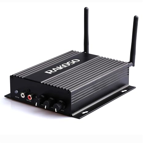 Arylic Up2stream SA100 WiFi Bluetooth 5.0 Home Audio Amplifier Stereo Channel, Airplay DLNA, Multiroom sync, Built-in 24bit 192 kHz HiFi Streaming for Speakers