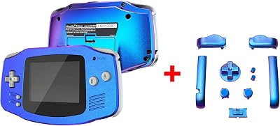 IPS Ready Upgraded eXtremeRate Chameleon Purple Blue Replacement Shell Full Housing Cover  Buttons for Gameboy Advance - Compatible with Both IPS & Standard LCD - Console & IPS Screen NOT Included