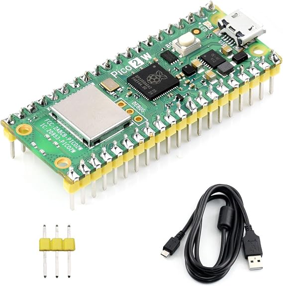 Waveshare Raspberry-Pi-Pico-2-W-M, Compatible with Raspberry Pi Pico 2 Microcontroller Board, Based On Official RP2350 Chip, Dual-Core & Dual-Architecture Design, 3 Items