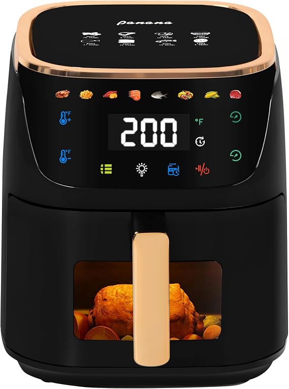 Panana Air Fryer, 8QT Large Capacity Air Fryer, Oilless Healty Cooker Airfryer Oven with 8 Presets, 1500W Air Fryers for Quick Meal, Home Use
