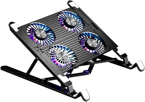 Laptop Cooling Stand, Laptop Cooling Pad | Fast Cooling Computer Fan - Quiet, Foldable, Slim, Rapid Cooling, Height Adjustable Laptop Cooler, Laptop Accessories