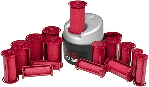 CARUSO 30 Piece Molecular Steam Hairsetter/Hot Rollers | 5 Size Rollers, Conditions as it Curls