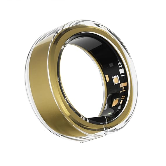 RingConn Silicone Ring Protector - Ultra-Thin Transparent Elastic Case Smart Ring Fitness, Outdoor Camping (Size L for 12/13/14)