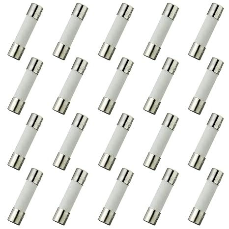 BOJACK T2.5AL250V 5x20mm 2.5A 250V Slow-Blow Ceramic Fuses 2.5 amp 250 Volt 0.2x0.78 Inch Ceramic Tube Time-delay Fuses (Pack of 20)