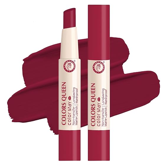 BEMT Color Stay Matte Lipstick |Ultra Matte Finish | Smudge Proof & Waterproof | Long Lasting Lipstick for Women (2.1g) (Bright_Red)