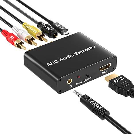 HDMI ARC Audio Extractor Support HDMI ARC to Optical SPDIF 3.5mm AUX Jack